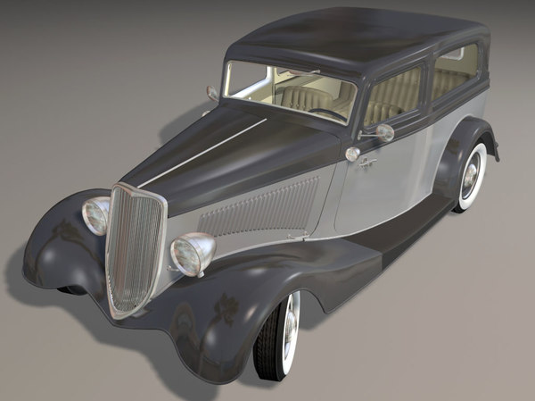 3dsmax 34 sedan hot rod - 34 Sedan Hot Rod sbv8 4brl dual quad... by iw43d