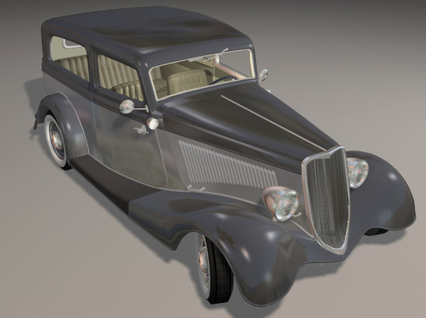 3dsmax 34 sedan hot rod - 34 Sedan Hot Rod sbv8 4brl dual quad... by iw43d