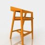 bar stool leather obj