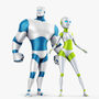 3d model of robot rigged