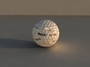 3d model damaged golfball