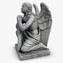 3ds sculpture angel knees