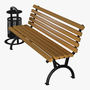 obj curved bench set