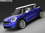 3d bmw mini paceman suv model