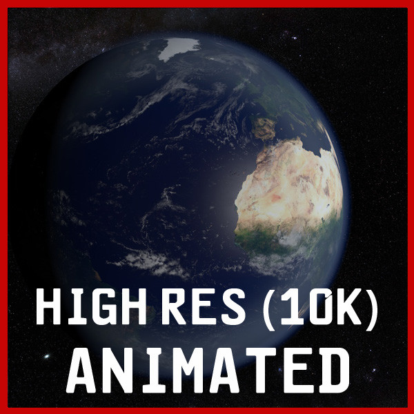 3d model of earth moon 10k - EARTH & MOON 10K... by NGC4051