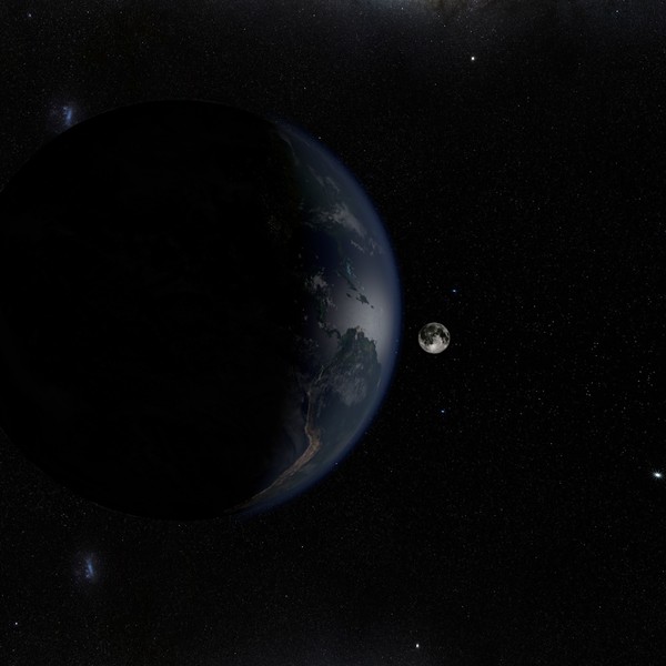 3d model of earth moon 10k - EARTH & MOON 10K... by NGC4051