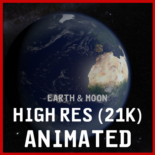 earth moon 21k planet globe 3d model - EARTH & MOON 21K... by NGC4051