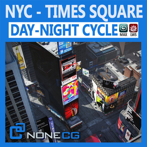 new york square nyc 3d max - NYC Times Square... by NONECG