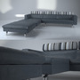 3d contemporary modern sofa ottoman