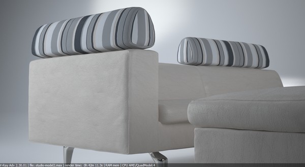 3d model contemporary modern sofa ottoman - Sofa, ottoman with footstool (2) - Modern sofa... by Studio3dv