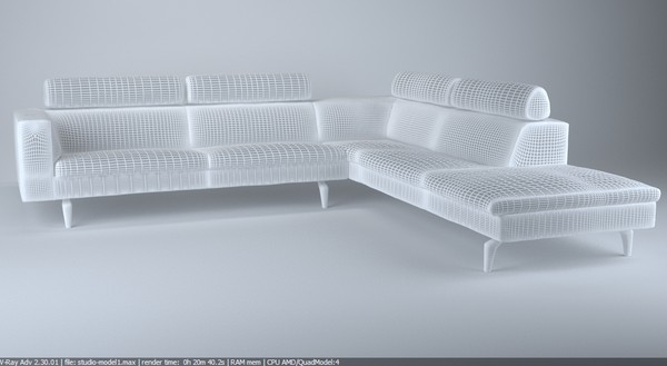 max contemporary modern sofa corner - Corner sofa - Modern luxurious Italien sofa... by Studio3dv