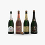 3d champagne bottles cork