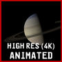 saturn moons 4k 3d c4d