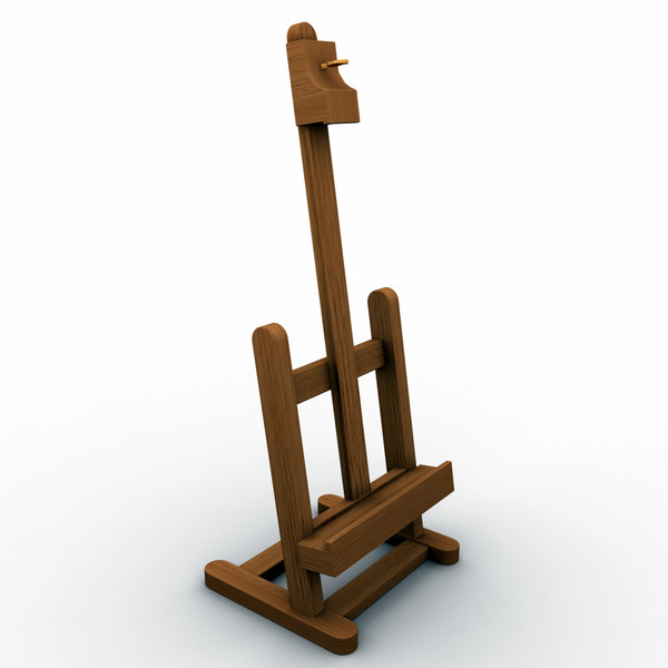 3d model easel painting - Easel and Painting... by mzubak