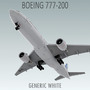 boeing 777-200 generic white 3d model