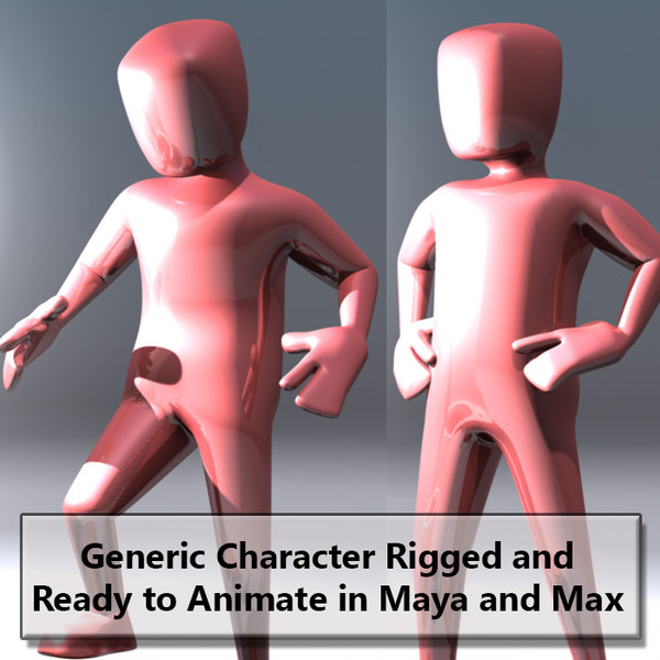 generic rigged ready animate 3d max - Generic Man Rigged and Ready to Animate in Maya and Max... by Melowilo