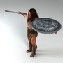3d warrior weapon shield