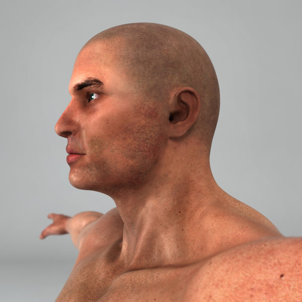 3d warrior weapon shield - Warrior Man Model... by Alpha3DMax