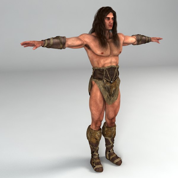 3d warrior weapon shield - Warrior Man Model... by Alpha3DMax