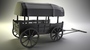 3d old wooden horse cart model