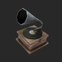 obj old gramophone