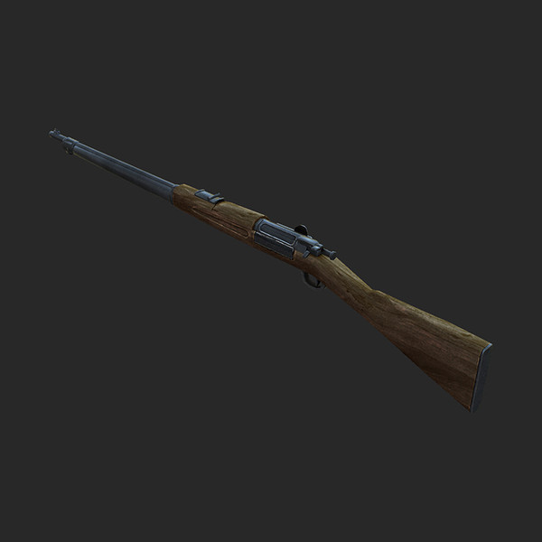 3d krag rifle model - Krag Rifle Low... by tuann123