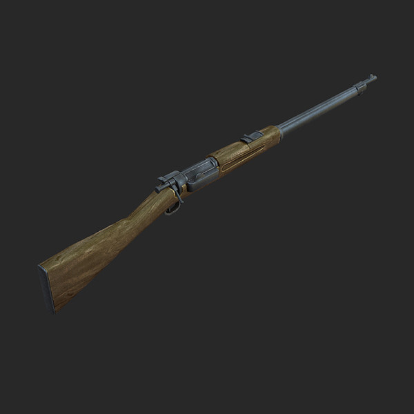 3d krag rifle model - Krag Rifle Low... by tuann123