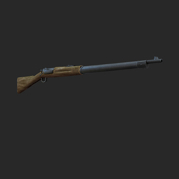 3d krag rifle model - Krag Rifle Low... by tuann123
