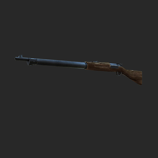 3d krag rifle model - Krag Rifle Low... by tuann123