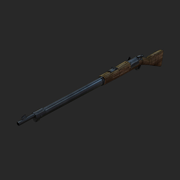 3d krag rifle model - Krag Rifle Low... by tuann123