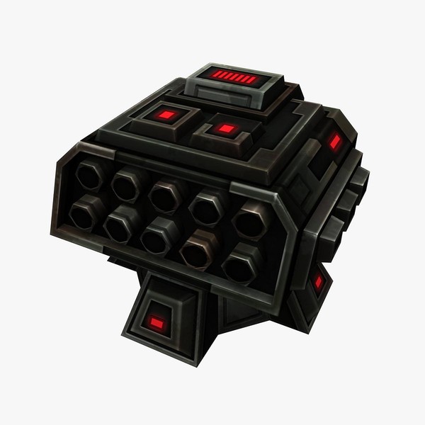 3d model 4 missle launchers - 4_Missle_Launchers... by Angryfly