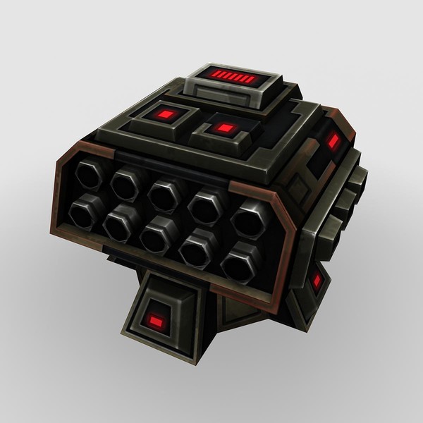 3d model 4 missle launchers - 4_Missle_Launchers... by Angryfly