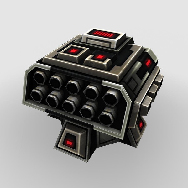 3d model 4 missle launchers - 4_Missle_Launchers... by Angryfly
