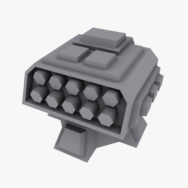 3d model 4 missle launchers - 4_Missle_Launchers... by Angryfly