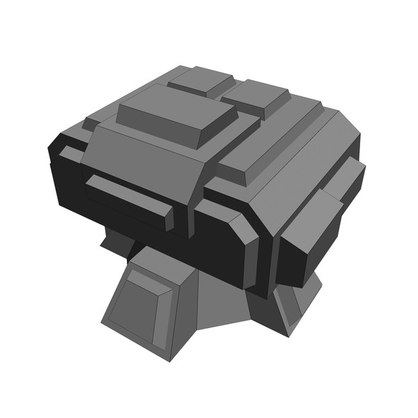 3d model 4 missle launchers - 4_Missle_Launchers... by Angryfly