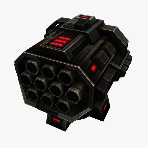 3d model 4 missle launchers - 4_Missle_Launchers... by Angryfly