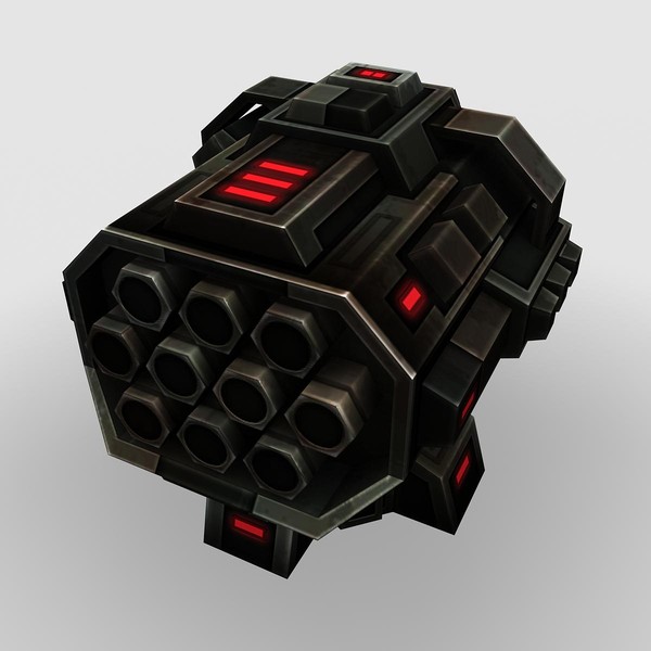 3d model 4 missle launchers - 4_Missle_Launchers... by Angryfly
