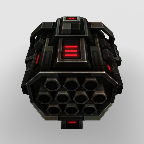 3d model 4 missle launchers - 4_Missle_Launchers... by Angryfly