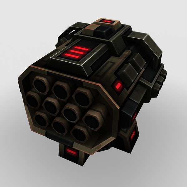 3d model 4 missle launchers - 4_Missle_Launchers... by Angryfly