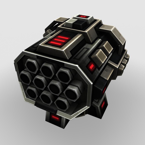 3d model 4 missle launchers - 4_Missle_Launchers... by Angryfly