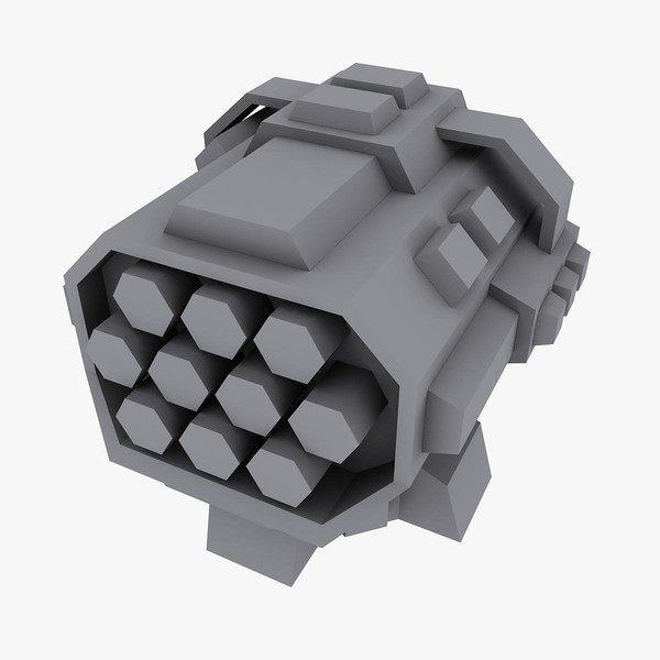 3d model 4 missle launchers - 4_Missle_Launchers... by Angryfly