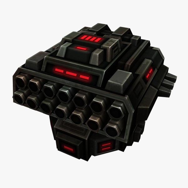 3d model 4 missle launchers - 4_Missle_Launchers... by Angryfly