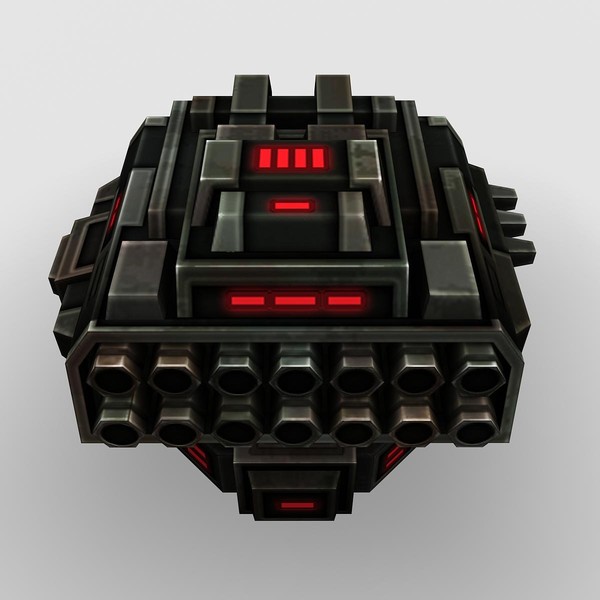3d model 4 missle launchers - 4_Missle_Launchers... by Angryfly