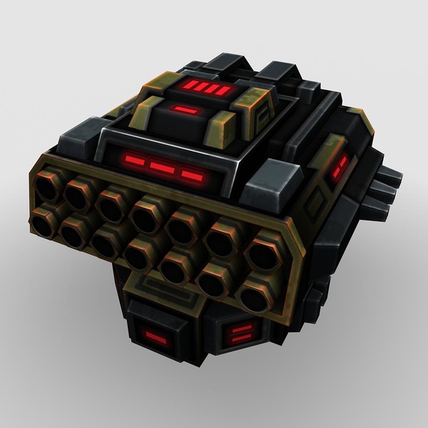3d model 4 missle launchers - 4_Missle_Launchers... by Angryfly