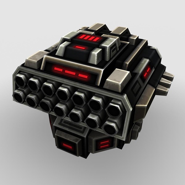 3d model 4 missle launchers - 4_Missle_Launchers... by Angryfly