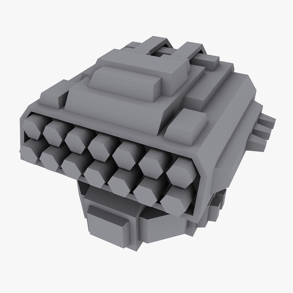 3d model 4 missle launchers - 4_Missle_Launchers... by Angryfly