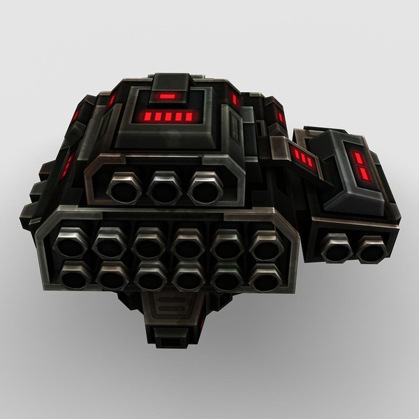 3d model 4 missle launchers - 4_Missle_Launchers... by Angryfly