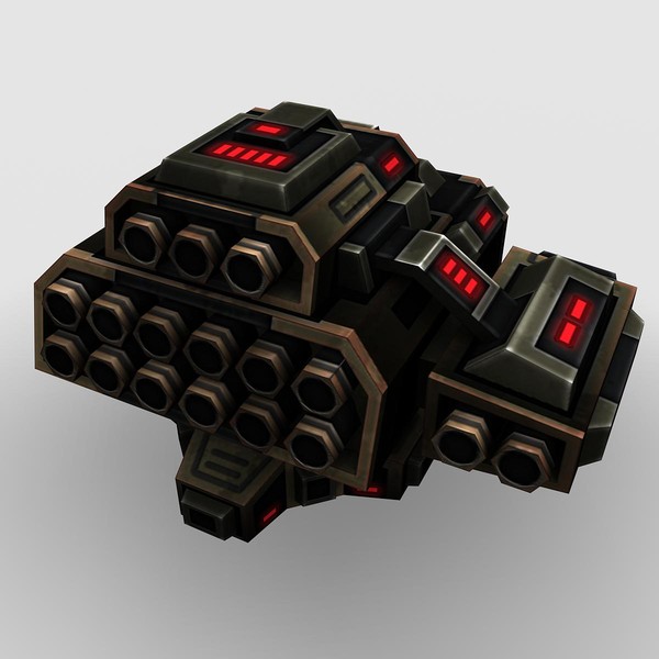 3d model 4 missle launchers - 4_Missle_Launchers... by Angryfly