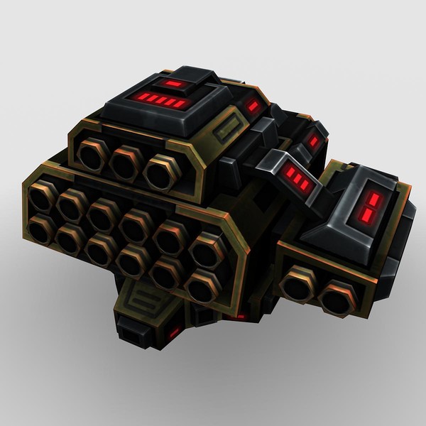 3d model 4 missle launchers - 4_Missle_Launchers... by Angryfly