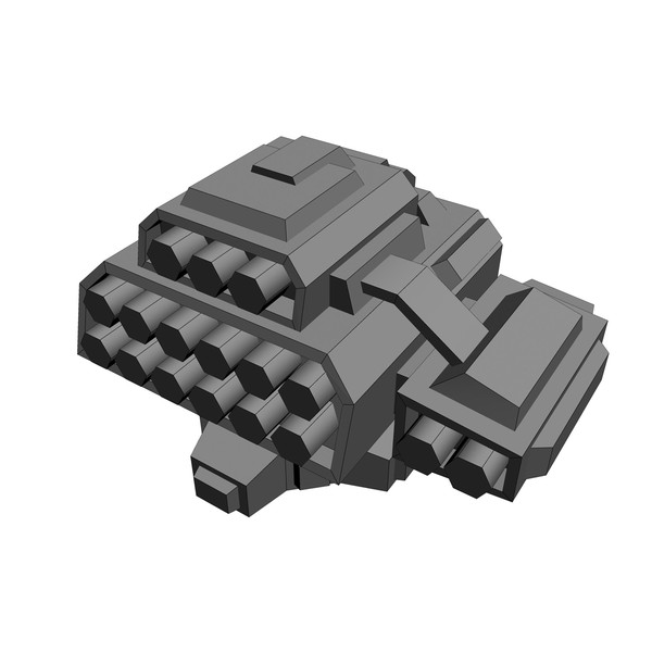 3d model 4 missle launchers - 4_Missle_Launchers... by Angryfly